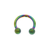Starbeauty-anillos circulares de acero quirúrgico para piercing, piercing de herradura para nariz, ceja, labio, pendientes, calibre 3mm, 16g, mezcla de colores, 2 uds. - details 9
