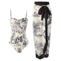 Nuevo traje de baño de una pieza para mujer, falda larga con protección solar y correa adelgazante, conjunto de dos piezas, traje de baño de aguas termales - details 16