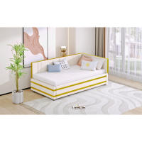 Sofá cama de terciopelo Multifuncional 90*200 Marco de muebles para el hogar Terciopelo suave - details 3