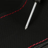 Protector para volante de coche de cuero Nappa con agujas, hilo Universal de 38cm de durabilidad, cubiertas de dirección para coche, accesorios DIY para coche - details 2