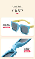 Nuevas gafas de sol polarizadas de silicona para niños, plegables, con montura grande, a la moda, venta al por mayor, gafas de marea antiultravioleta - details 10