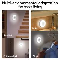 Luz LED nocturna con Sensor táctil, luz recargable debajo del gabinete, luz de noche regulable, lámpara de pared magnética, luz para pasillo y escaleras - details 5