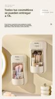 Organizador de cosméticos premium con soporte de pared giratorio de gran capacidad y tapa - details 13
