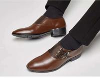 Zapatos Sapatos Para Hombres Nuevos Productos De Negocios Zapatos De Vestir De Cuero Negro Para Hombres Estilo Italiano - details 4