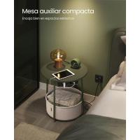 Mesa Lateral Redonda Moderna Espaciosa para Sala de Estar, Dormitorio, Mesita de Noche - details 3