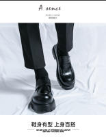 Mocasines de moda para hombre que realzan la sonrisa, zapatos de cuero formales de negocios con suela de plataforma - details 7