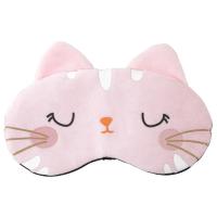 Máscara para dormir con los ojos vendados para dormir, máscaras suaves de felpa para los ojos, cubierta para el ojo de gato, máscara de felpa, parche para el ojo, cubierta para los ojos para la salud y la siesta - details 0