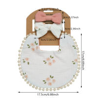 Juego de Baberos de Flor para Bebé 3Pcs Diademas con Lazos Pañuelo de Alimentación de Doble Lado - details 4