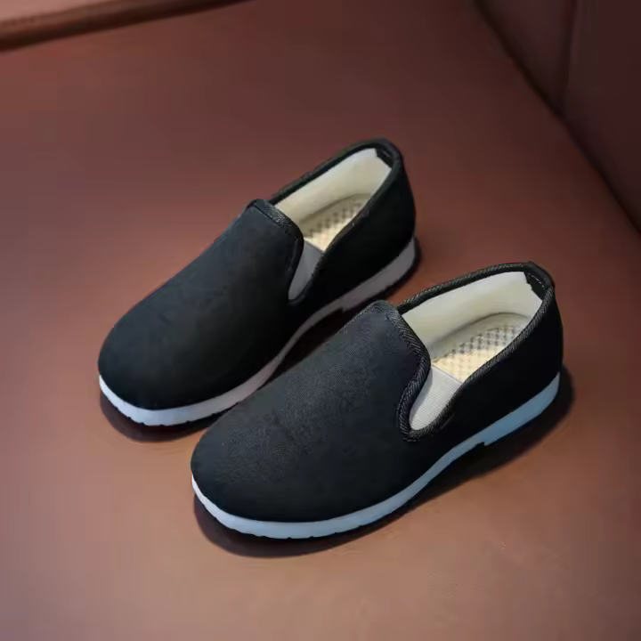 Zapatos de tela Retro Vintage para niños, mocasines casuales tradicionales de estilo chino para actuaciones, vacaciones étnicas suaves - 1