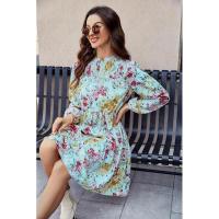 Vestido de manga larga para mujer, falda de pastel floral informal elegante para moda joven nueva - details 8