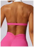 Sujetador Deportivo sin Costuras para Mujeres Encantador y Sexy Halter Bragas de Espalda Liberadas Lencería Sólida Top Femenino Belleza Espalda Inalámbrico Talla Única - details 16