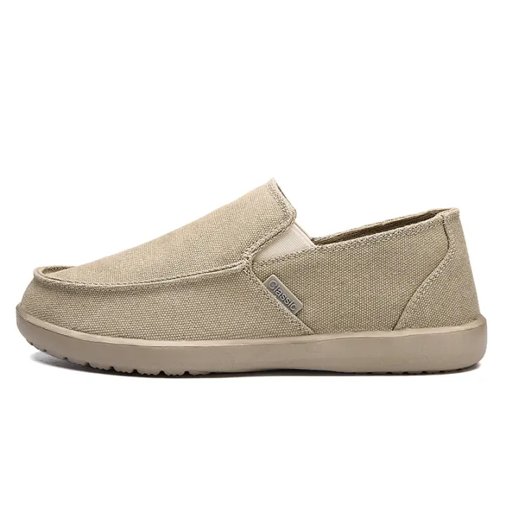 Mocasines sin cordones para hombre Zapatos casuales de lona ligeros para caminar - 1