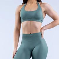 Sujetador deportivo sin costuras para mujer, ropa deportiva de secado rápido con Espalda descubierta, alta elasticidad, a prueba de golpes, para Yoga - details 9