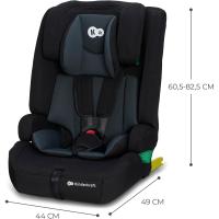 Silla de Coche para Niños Amplia, Suave, Arnés de 5 Puntos, Ajuste de Cabeza, Reductor Modular, Negro - details 10