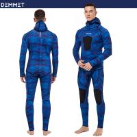 Traje de neopreno de fisión de manga larga para hombre, traje de neopreno sumergible para buceo, Tops y pantalones que mantienen el calor, protección solar de 2 piezas, 3mm - details 15