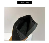 Nuevas botas de moda con cremallera lateral versátil de tacón grueso puntiagudo - details 1