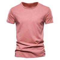 Novedad de verano, camiseta de manga corta de color sólido para hombre, ajustada, de algodón de bambú, talla europea, estilo coreano, camiseta informal de moda para hombre - details 17