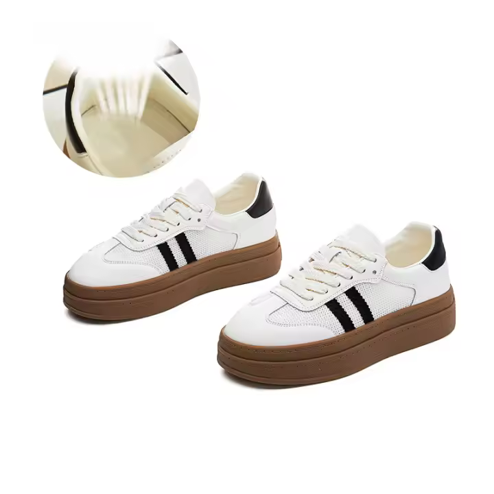 Cuero zapatos de entrenamiento alemán nueva malla transpirable deportes Forrest Gump zapatos de las mujeres casual versátil zapatos blancos - 1