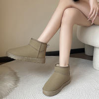 Botas de nieve de ante de vaca para mujer, botines cálidos con felpa gruesa, para clima frío, novedad de invierno, 2023 - details 21