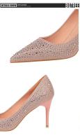 9219-A22K Zapatos planos de banquete sexis con diamantes de agua puntiagudos para boda a la moda, tacones altos de aguja de verano - details 21