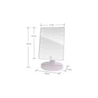 Espejo de lupa giratorio con luz LED, espejo de cristal portátil para maquillaje y afeitado - details 1