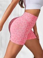 Shorts de Pantalón de Leopardo de Alta Estirabilidad Monos sin Costuras, Cintura Enfriada, Levantamiento de Cadera para Fitness, Correr, Yoga - details 10