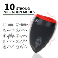 Masturbador masculino Copa de Silicona Intima Calentamiento Automático Vibrador Herramientas de Entrenamiento de Pene para Adultos - details 0