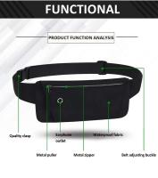 Bolsa de Cintura Ligera para Deportes de Gimnasio Bolsillo para Teléfono Móvil Ajustable - details 31