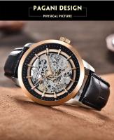 Reloj de Lujo de Negocios PAGANI DIZAINE Reloj Mecánico Automático Diseño de Esqueleto de Cuero - details 10
