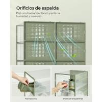 Cajas de Zapatos de Plástico Juego de 18 Organizadores Plegable, Apilable, Transparente, Blanco - details 48