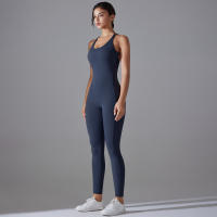 Hamidou-body de Yoga elástico, ropa de gimnasio, ropa deportiva de realce, mono de entrenamiento sin espalda, conjunto de Yoga de alta elasticidad para gimnasio - details 8