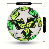 Balón De Fútbol De Tamaño Estándar 5, Para Juegos Al Aire Libre Y En Interiores, competición Y Entrenamientos, Inflable - details 1