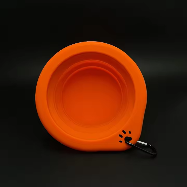 Cuenco portátil de silicona duradero para perros, contenedor de agua redondo plegable para gatos, dispensador de agua expandible para perros para caminar y viajar - 1