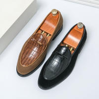 Mocasines de piel sintética para hombre, zapatos informales de cuero sintético, a la moda, para negocios, bodas y fiestas - details 6
