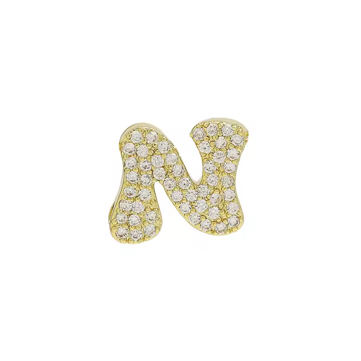Pulseras personalizadas con 26 letras en inglés, pulseras con nombre de circonita de cristal, pulseras con letras deslizantes DIY, joyería de cumpleaños - 1