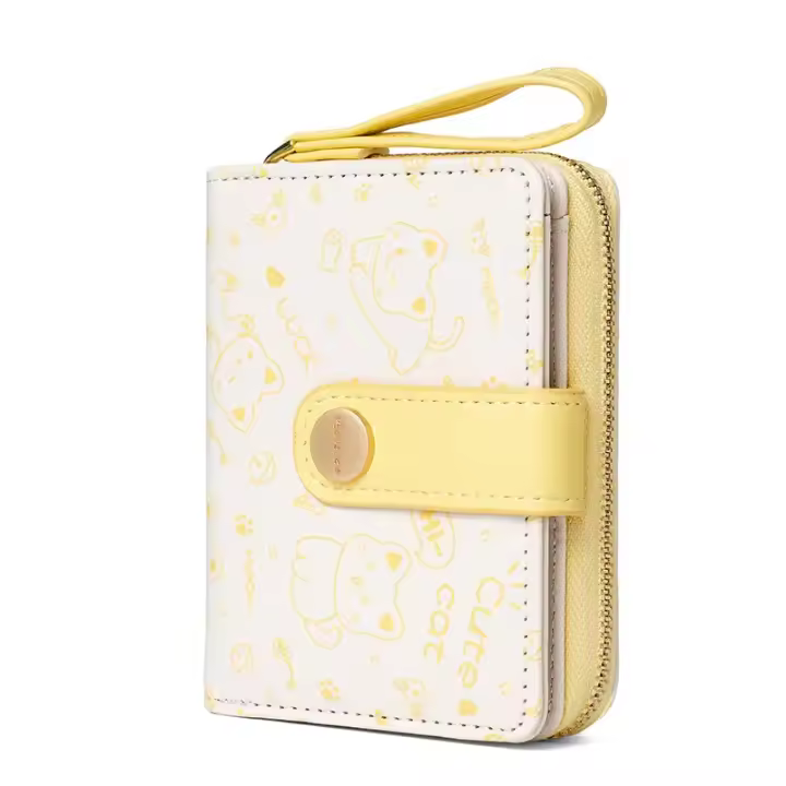 Cartera japonesa con diseño de gato para niñas, tarjetero pequeño para estudiantes, bolsa de dinero con cremallera, monedero - 1