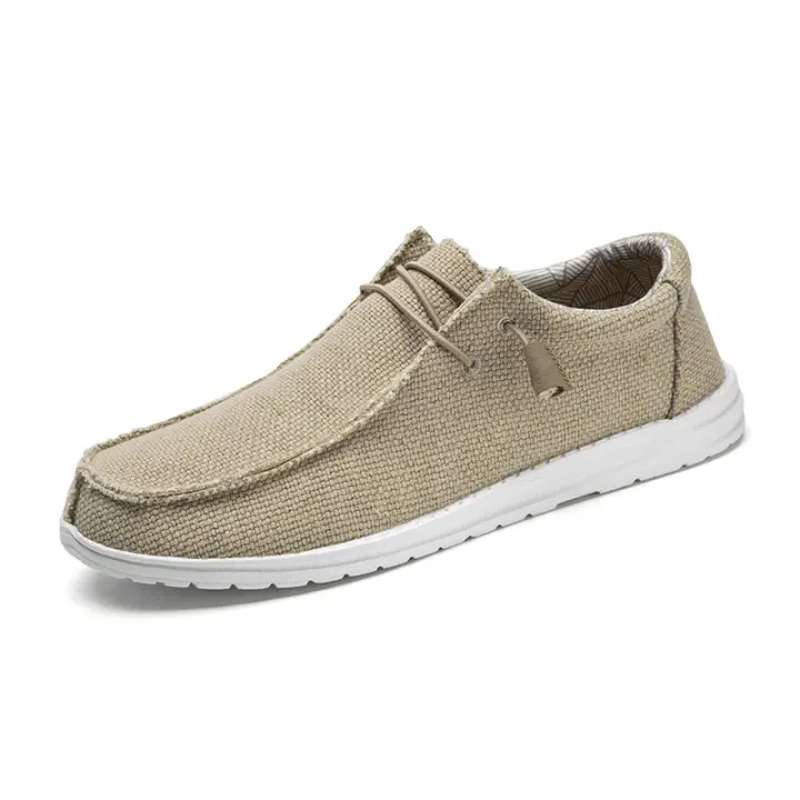 Dude Same Canvas Casual Zapatos de conducción de tela Lefu para hombre grandes - 1