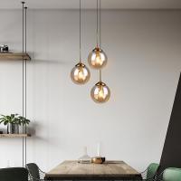Lámpara Colgante De Barra De Cocina Nórdica, Lámpara De Bolas De Cristal, Iluminación De Techo Con Diseño De Hilo De Pescar - details 1