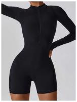 Conjunto de Yoga para Mujeres Fierss Traje Deportivo de Manga Larga Color Sólido - details 3