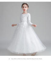 Vestido de tul esponjoso estilo princesa otoñal para niñas, ideal para presentaciones. - details 14