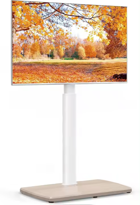 Soporte TV de Madera Base de Pie de Serie E con Función de Giro, Ajuste de Altura, Gestión de Cable para Pantallas de 32 a 70 Pulgadas - 1