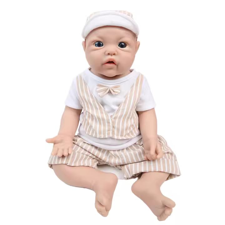 Muñeca de Bebé Renacida de Silicona 100% Completa IVITA WB1526 Muñeca de Niño Realista sin Pintar - 1