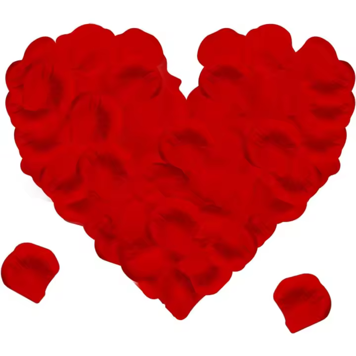 1200PCS Pétalos Rojas Artificiales, Pétalos Rojas - Boda, Día de San Valentín, Centro de Mesa, Cumpleaños, Ambiente Romántico - 1