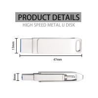 JASTER Flash Drive de Alta Velocidad de 256GB Cable USB 3.0 para Iphone Lightning Plata OTG - details 9