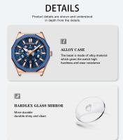 Reloj de Pulsera de Cuarzo CURREN 8437 Diseño Único Casual para Hombres Marca Leten - details 4