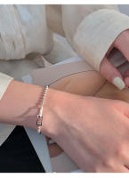Pulsera De Beads Geométricas De Plata Esterlina 925 Para Mujeres Estilo Simple Y Temperamento Joyería De Mano Para Fiestas - details 5