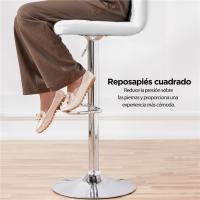 2pcs Taburetes de Bar Altura Ajustable 92-113,5cm Sillas de Bar Asientos Giratorios Diseño Moderno Taburetes Altos Blanco - details 5