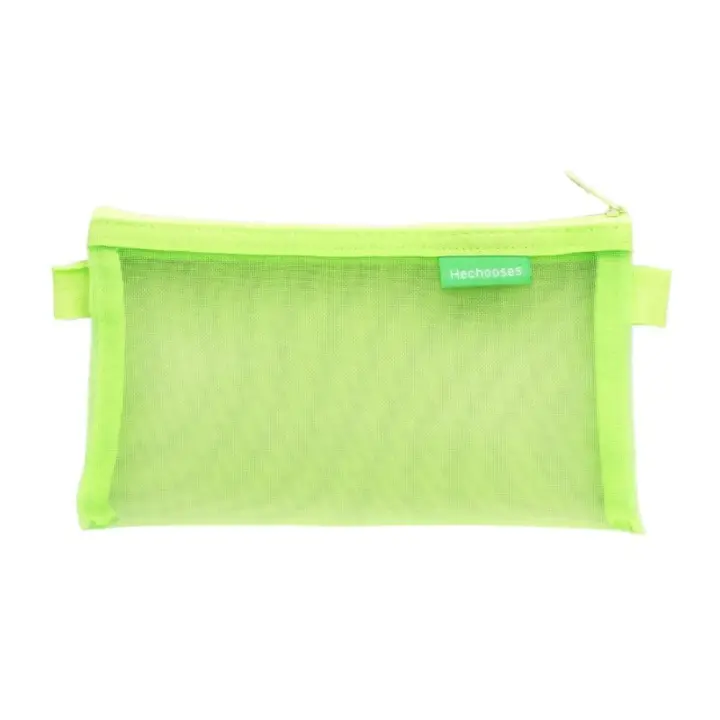 Monedero de malla de Color sólido, bolsa de almacenamiento para cambio, lápiz labial, bolsa de cosméticos, Mini monedero, bolsa de almacenamiento de cables de datos - 1