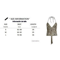 BUNO-Camisola de gasa para mujer, Top corto de leopardo Y2k, moda de verano, ropa de calle, camiseta sin mangas, Tops sexis sin mangas para mujer, chaleco con hombros descubiertos - details 3