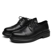 Zapatos Derby transpirables para hombres, calzado de cuero Negro, suave, informal al aire libre, Otoño de 2024 - details 1